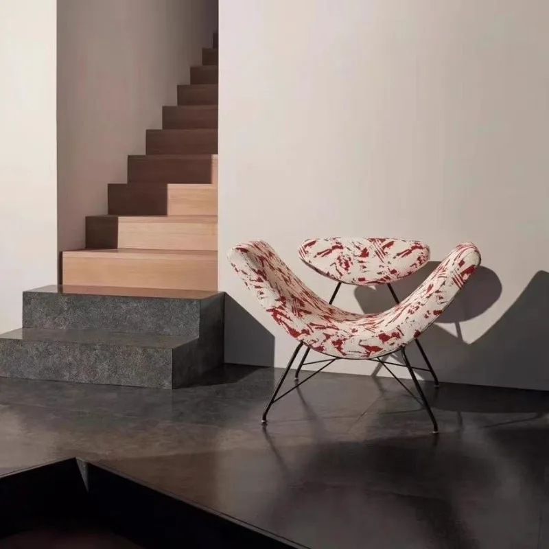 

Retro rocking chair recliner home living room sofa adult balcony single leisure Nordic design