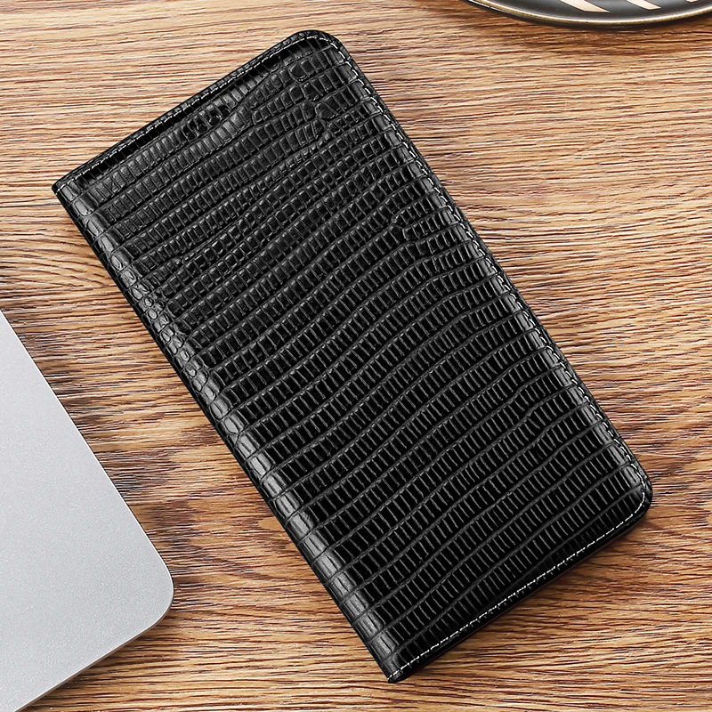 Luxury Lizard Grain Genuine Leather Magnetic Flip Cover Case For Vivo V9 V11 V11i V15 V17 V19 V20 SE V21 V21E V23e Pro neo