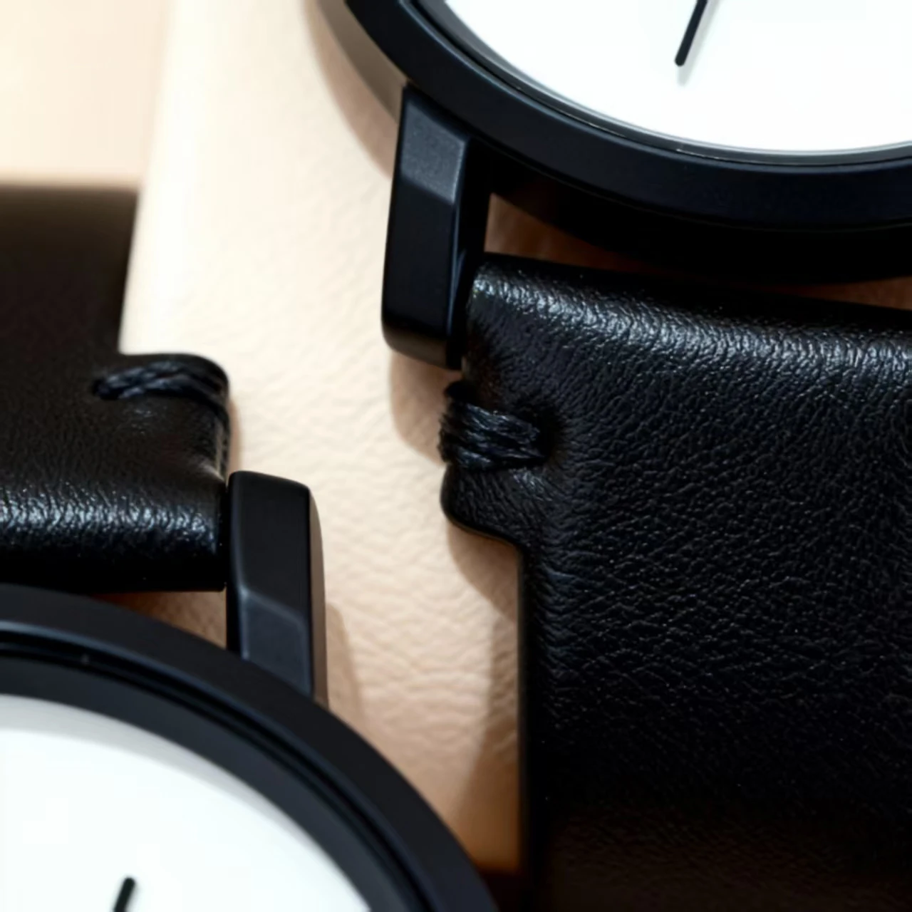 WOKAI orologio al quarzo da uomo con cinturino in pelle di alta qualità, alla moda e casual con lancette inverse, un orologio da donna personalizzato