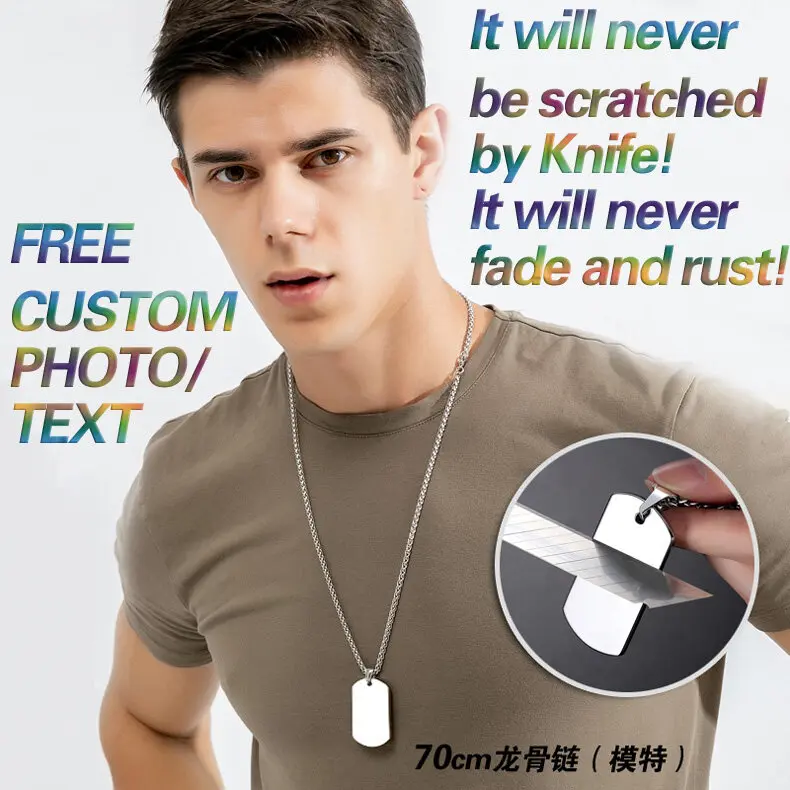 刻印 刻印無料 ネックレス ペンダント タングステン 名入れ 名前 メンズ ブランド タングステンネックレス ※1個単品売り ペアネックレス にもお勧め※ 送料無料 純チタン × タングステン ペンダント × 純チタン チタン チェーン