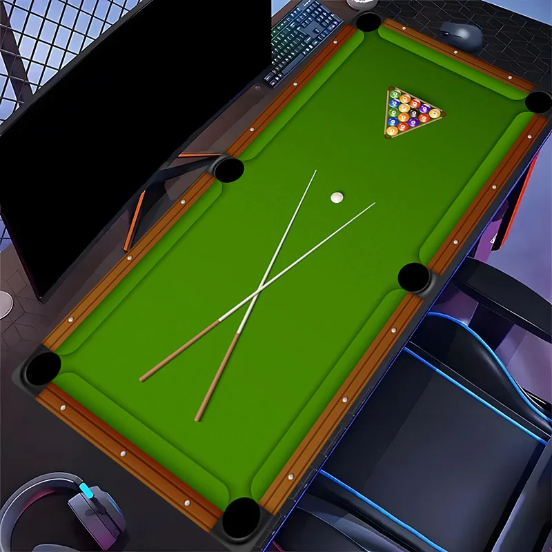 

Large billiard table pattern design, game mouse pad, extended anti-slip rubber bottom, durable and washable, suitable for family