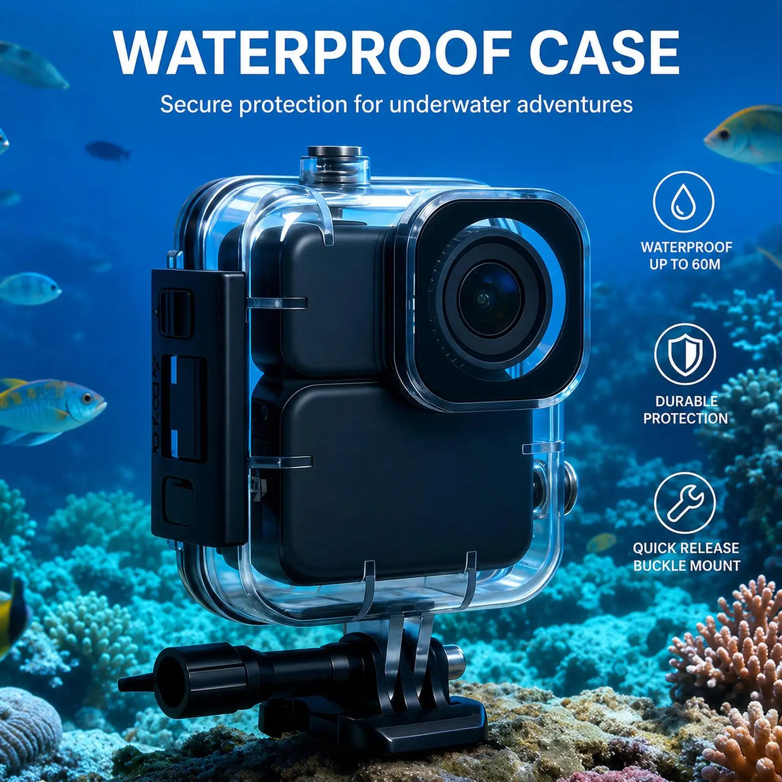 PULUZ Diving Case For DJI Osmo Nano 60M Waterproof Underwater Housing Shell Protective Cover Action Camera Accessories