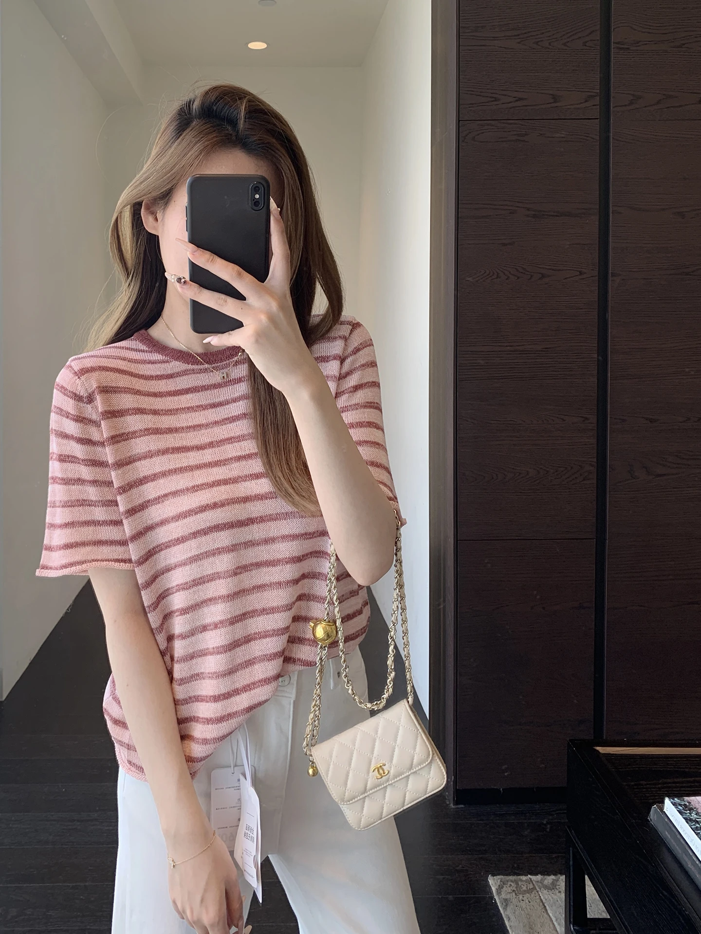 

Женская футболка AMR UU в полоску с коротким рукавом, повседневная, свободного кроя, из мягкого трикотажа, весна-лето, новый стиль, модная, стройнящая, прохладная, приятная на ощупь