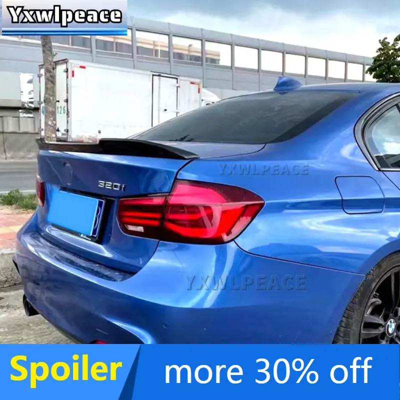 

For BMW F30 F35 M3 Spoiler 320i 320li 325li 328i 2013-2018 CS Style Real Carbon Fiber Rear Trunk Lip Spoiler Car Accessories