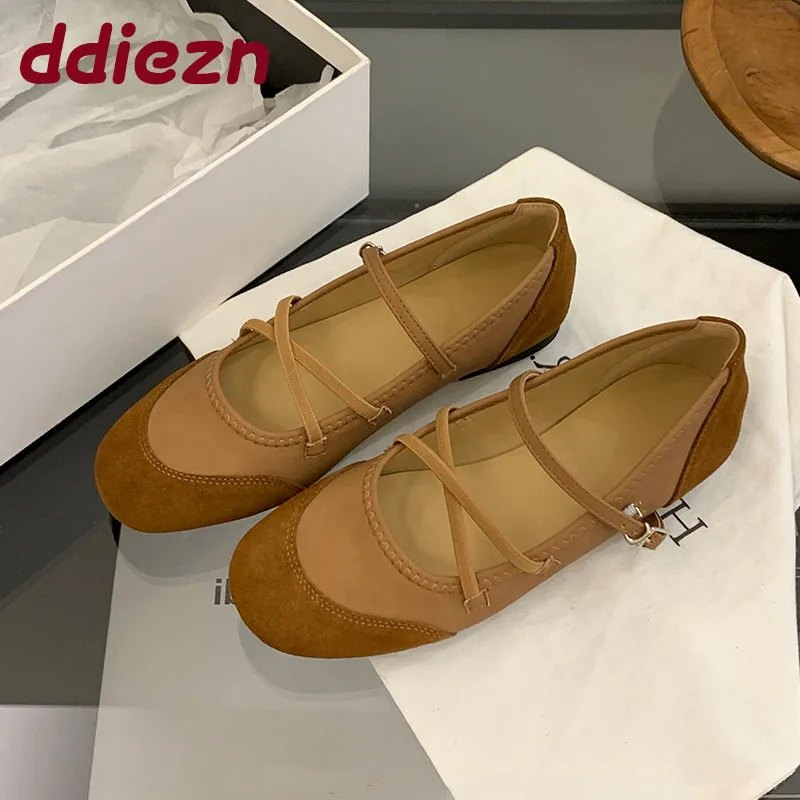 

Роскошные женские туфли на плоской подошве с пряжкой и ремешком, новинка 2025, модная обувь на плоской подошве с круглым носком, женские туфли Мэри Джейн на плоской подошве