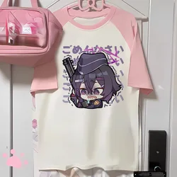 Honkai Star Rail t-shirts women pattern anime t-shirts girl harajuku streetwear funny clothing