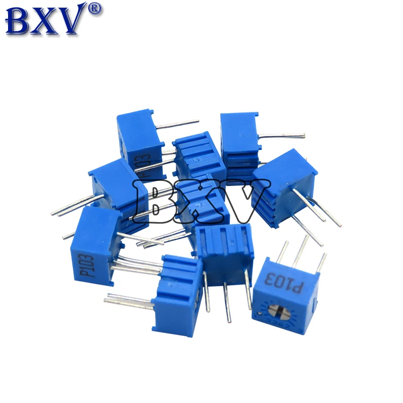 10PCS 3362P Series Resistance 101 201 501 102 202 502 103 Trimpo Trimmer Potentiometer 3362 1K 2K 5K 10K 20K 50K 100K 500 Ohm