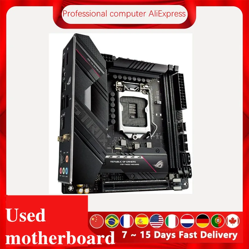 Used B560i motherboard For Asus ROG STRIX B560-I GAMING WIFI Original Desktop B560 Motherboard LGA 1200  i7/i5/i3 USB3.0 M.2