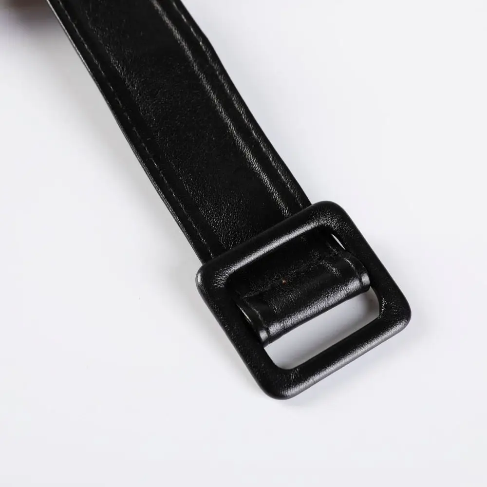 جديد استبدال الجلود الكفة العصابات قابل للتعديل دائم قابل للتعديل كم الأربطة فو معطف جلد كم أبازيم معطف #3