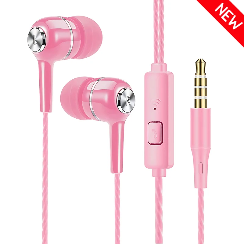 3.5mm Wired In-Ear Headphones with Mic