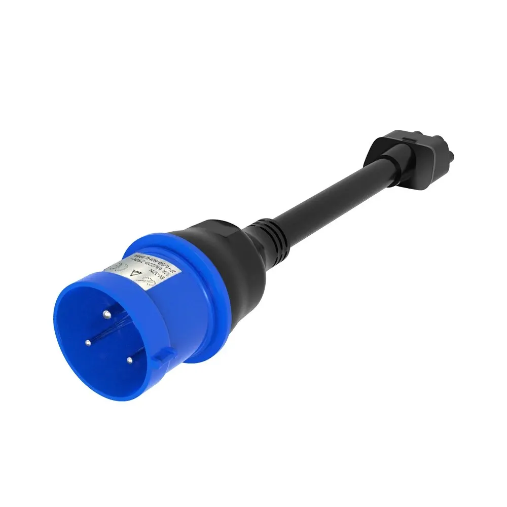 Adaptador Tesla de 3 pines para coche, Conector de cable de extensión de cargador Ev, salida de 240V a 32A, 10 pulgadas, Modelo S,3,X,Y Gen 2