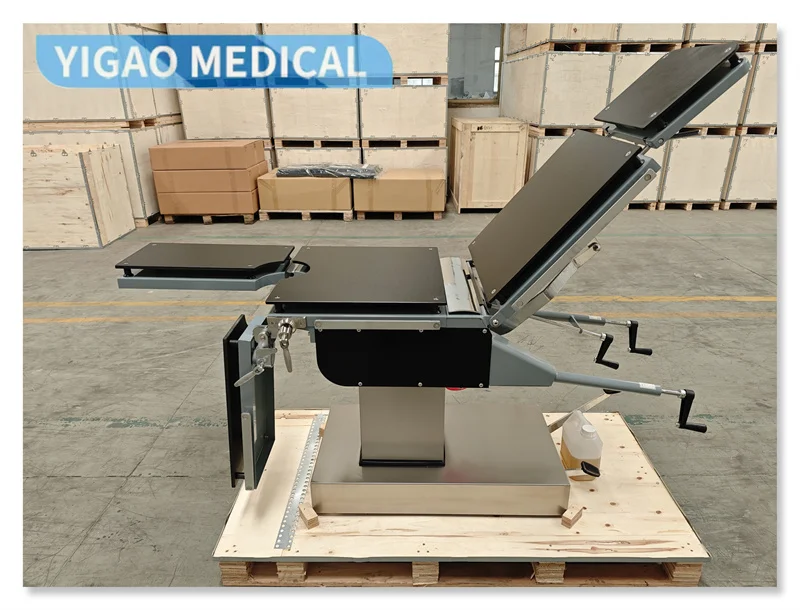 Factory Direct Multi Function Head Control Medical Manual Hydraulic Adjustable Foot Operated Lift Operation Table