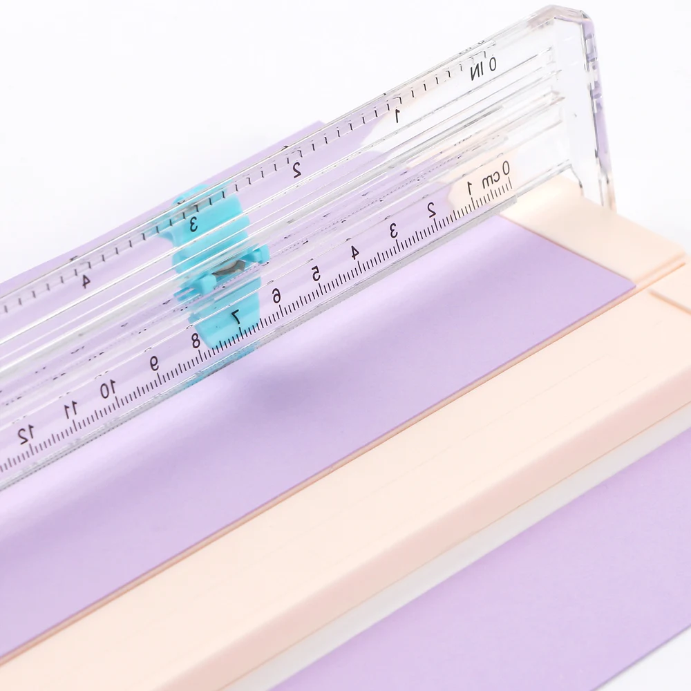 Mini-Papierschneider, ausziehbares Lineal mit Messungen/Ersatzklingen für DIY Scrapbooking, Papierkartenschneider, tragbar, 2025