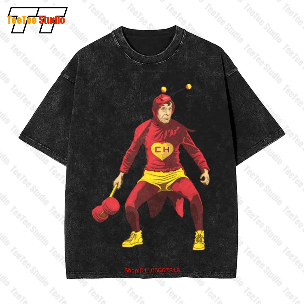 El Chapulin Colorado, El Chavo, Don Ramon Camiseta vintage de gran tamaño IHVR