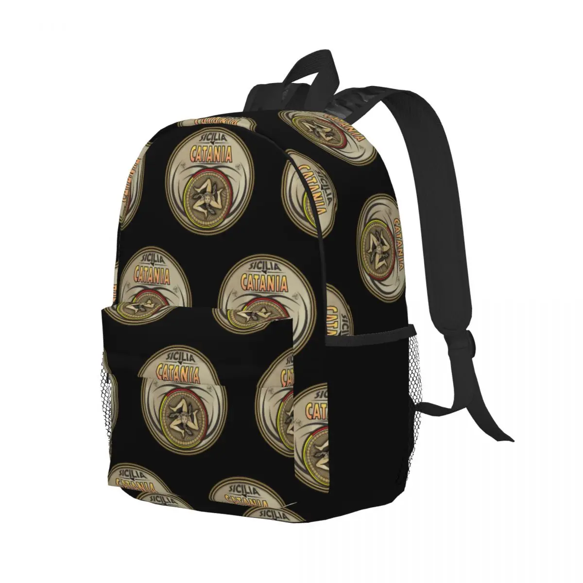 Catania Sicilia Sicily Trinacria Symbol Backpack Student Boys Girls BookBag Men Women School Bag Laptop Shoulder Bags