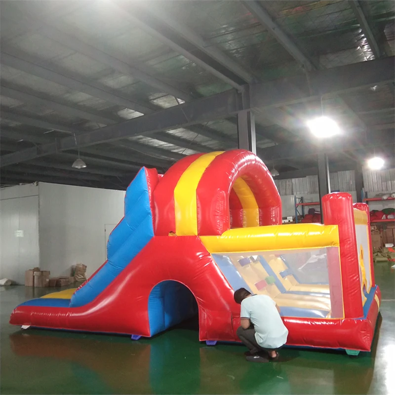 Inflatable Slide Kids Outdoor Land Slide Inflatable Bounce Combo with Slide and Jumping Area