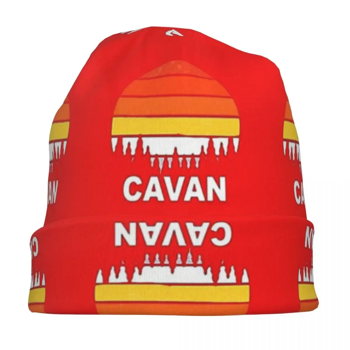 Cavan Bonnet Hats Men's and Women's Fashionable Knitting Retro Sunset Design Skullies Beanies Caps