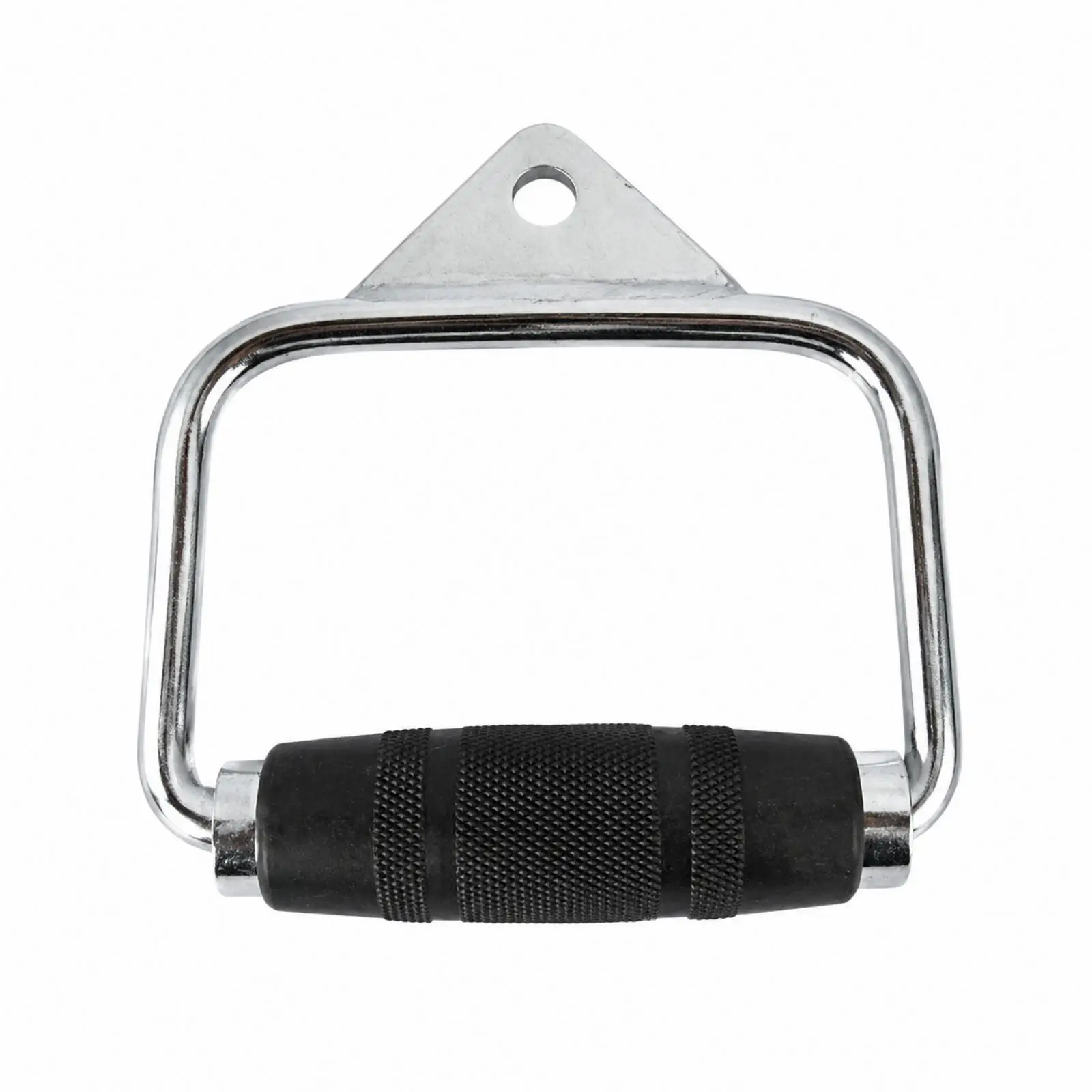 Steel Cable Exercise Grip for Home Gym Pulley Cables D Handle for Back Arm and Shoulder Workouts with Textured Rubber Coating