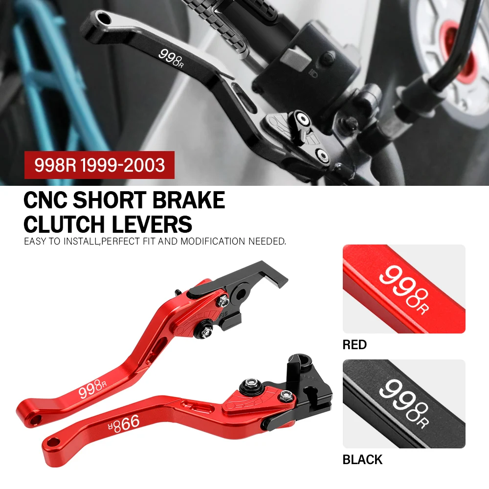 

For DUCATI 998R 1999 2000 2001 2002 2003 998 R Motorcycle Adjustable Brake Clutch Levers Handle CNC Aluminum Accessories