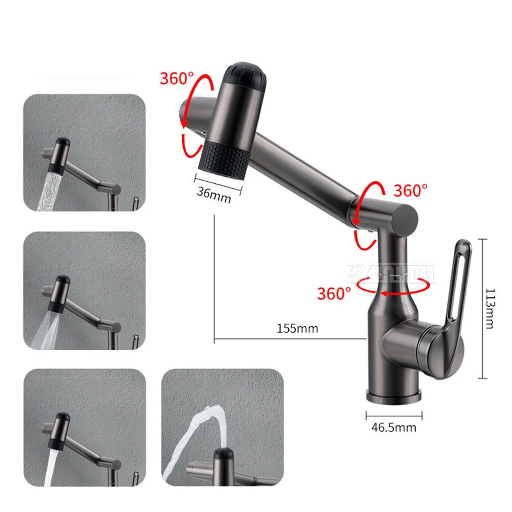 Universal Bathroom Faucet Basin Hand Washing Sink Hot And Cold Water Tap for Washbasin