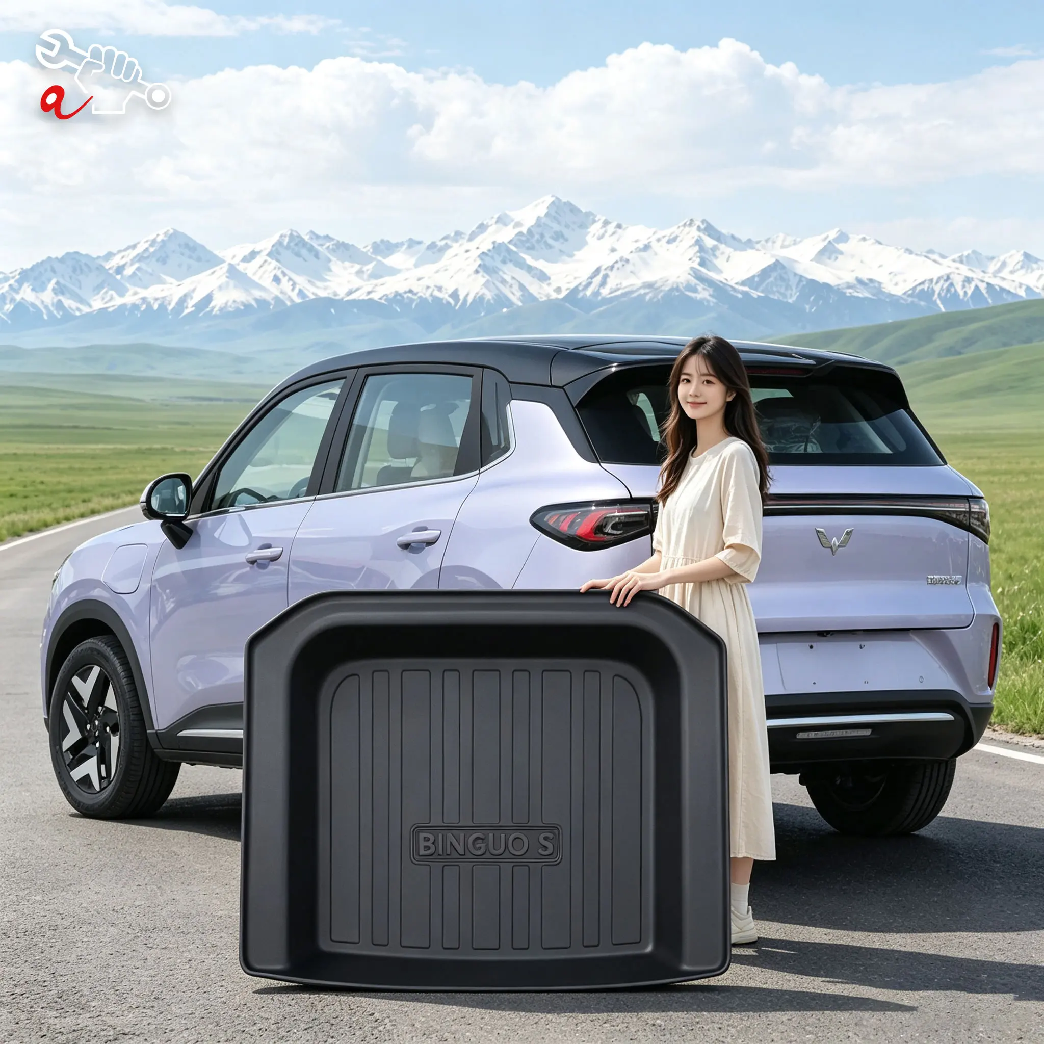Custom Fit TPE Trunk Mat For Wuling Bingo S 2025-2026 Rear Cargo Liner Durable Anti-Dirty Cargo Boot Liner Trunk Protection Pad