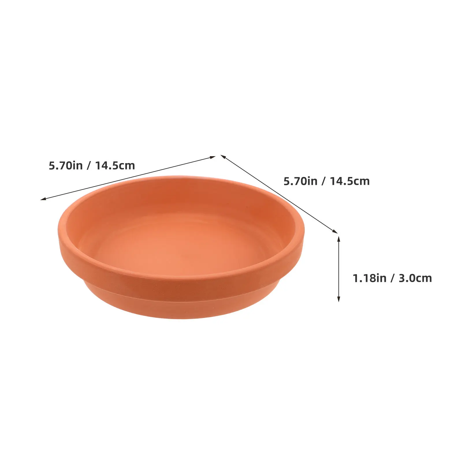 5Pcs Plant Pot Water Tray For Outdoor Flower Pot Saucer Plant Terracotta Round Clay Natural Breathable Drainage
