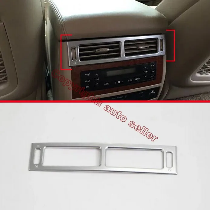 

ABS Chrome Interior Rear Air-Condition Vent Outlet Cover Trim For Toyota Land Cruiser 2016 2017 2018 Car Accessories Stickers W4