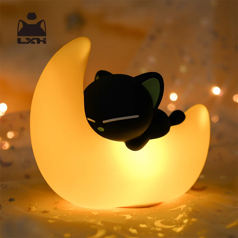 

Kawaii Luo Xiaohei Night Lamp Bedside Pat Lamp Anime Cartoon Room Decor Ornaments Cute Luoxiaohei Atmosphere Light Gift For Girl