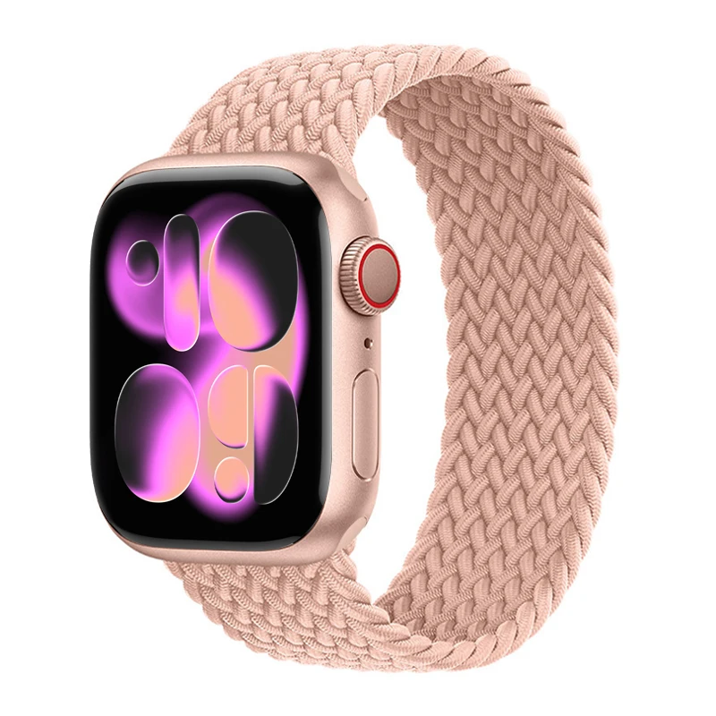 Geflochtenes Solo Loop Armband für Apple Watch Series 12 11 10 9 7 8 SE Ultra 4 3 49mm 46mm 42mm 44mm 45mm Armband Correa iWatch Bänder – Detail 3