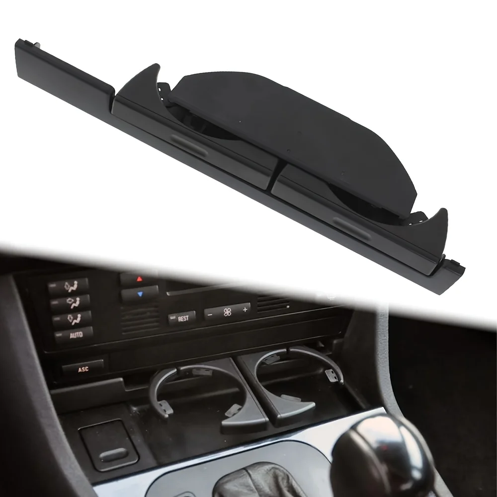 Suitable for lefthand drive and right-hand drive vehicles for BMW 5 Series E39 Front Dashboard Retractable Black Dual Cup Holder view 3