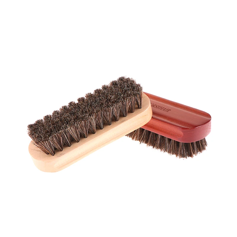 1PCS Horsehair Wooden Brush Car Detailing Polishing Buffing Brush Seat Handle Dashboard Roof Cleaning Premium Car Wash Brush