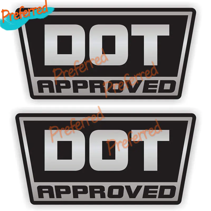 DOT Approved Motorcycle Helmet Car Sticker Hard Hat Labels 2 Pack Car Racing Vinyl Motorcycle Helmet Trunk Surf Camping Decals