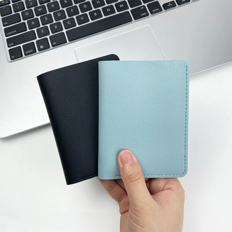 Ultra-Thin Card Holder for Men Multi-Slot Simple ID Holder Wallet Women Business Card Case Leather Wallet