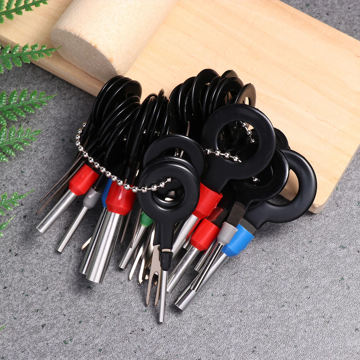 Herramienta de extracción de terminales profesional, Kit de extractor de liberación de pines de conector compacto para reparación y cables eléctricos automotrices, 39 Uds.