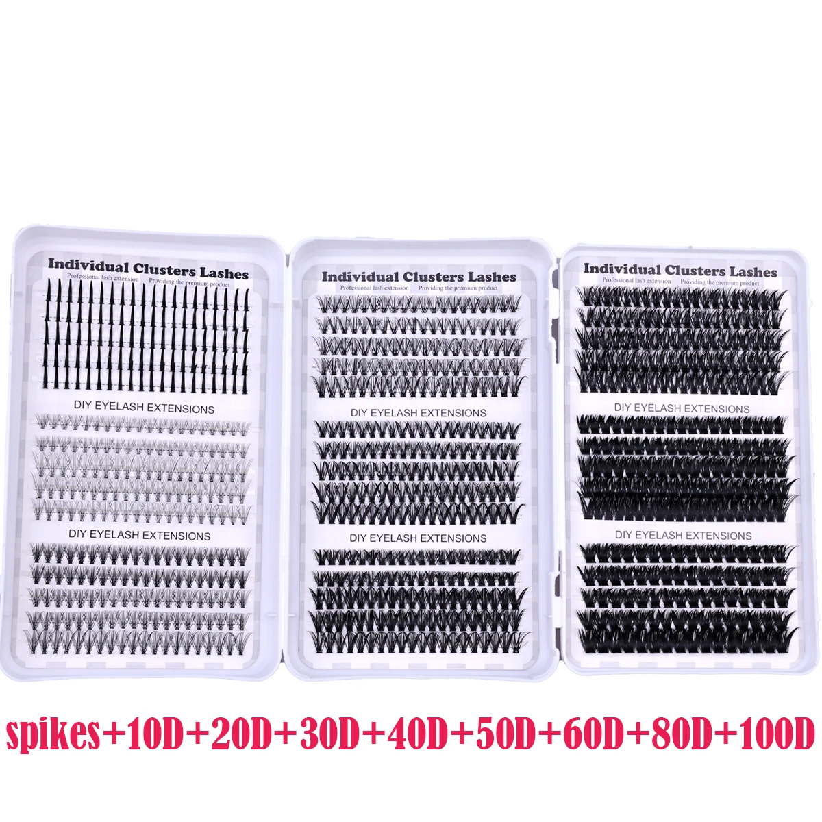 45列880本クラスターラッシュエクステンション10D-10 - Funny Eyelash Extension のレビューと価格