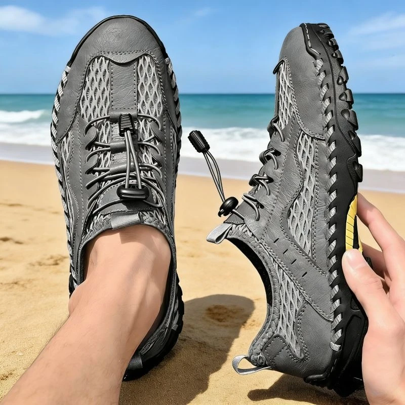 

New Design Summer Men Casual Shoes Mesh Breathable Outdoor Non-slip Male Hiking Shoes Fashion Men Sport Sneakers