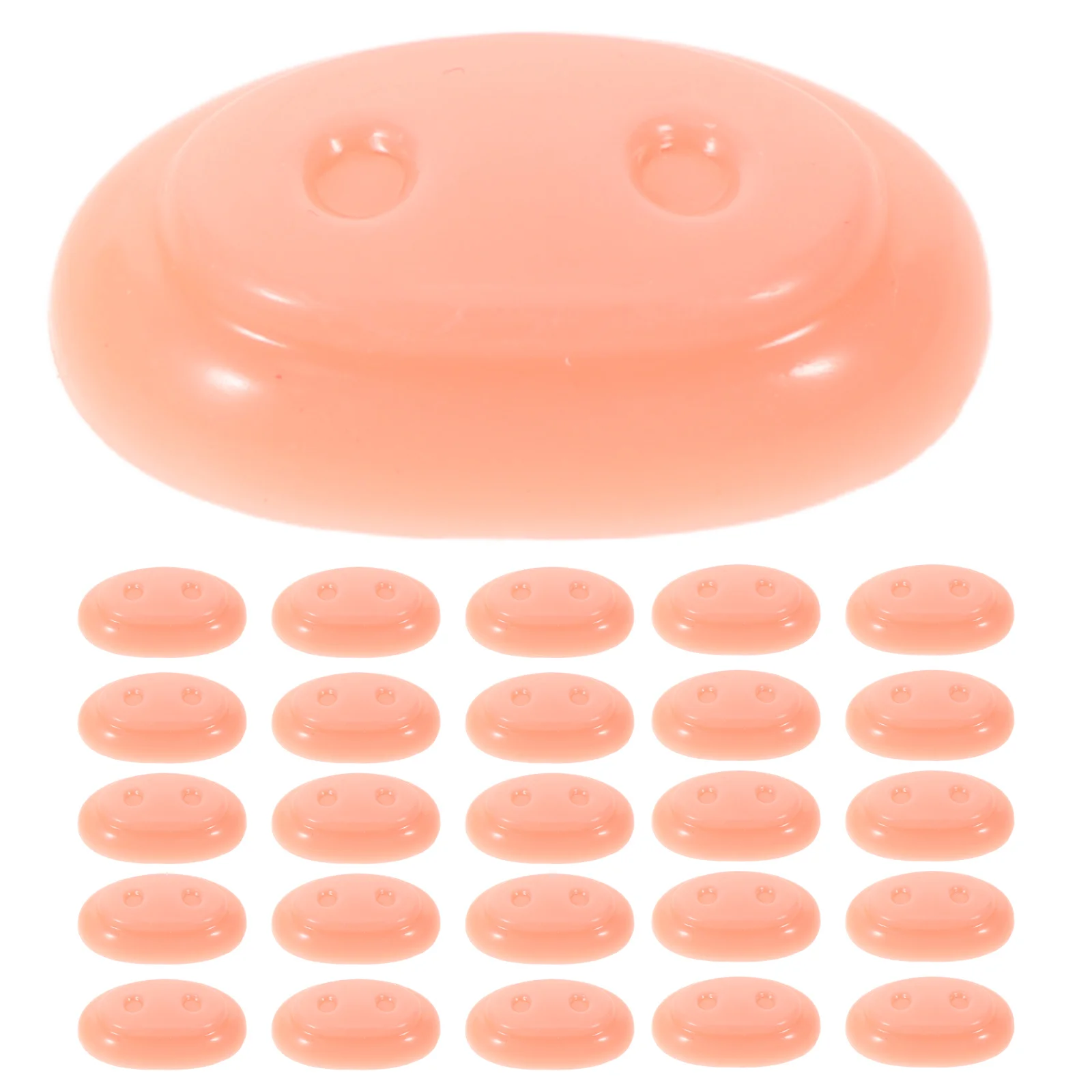 

50Pcs Crochet Animal Parts Pink Pig Snout for DIY Crafts Small Animal Material Safety Nose for Handmade Creations Supply Kit