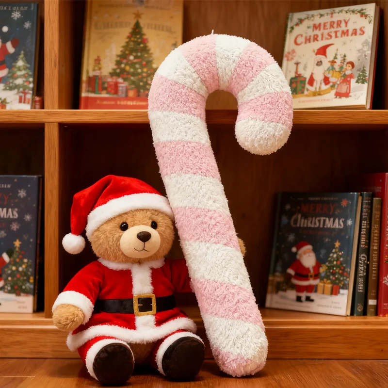 Exquisite Weihnachtskrücke, Plüschtiere, Weihnachten, festliche Atmosphäre, weiche Dekoration, dekorative Ornamente, Festival-Geschenk für Freunde