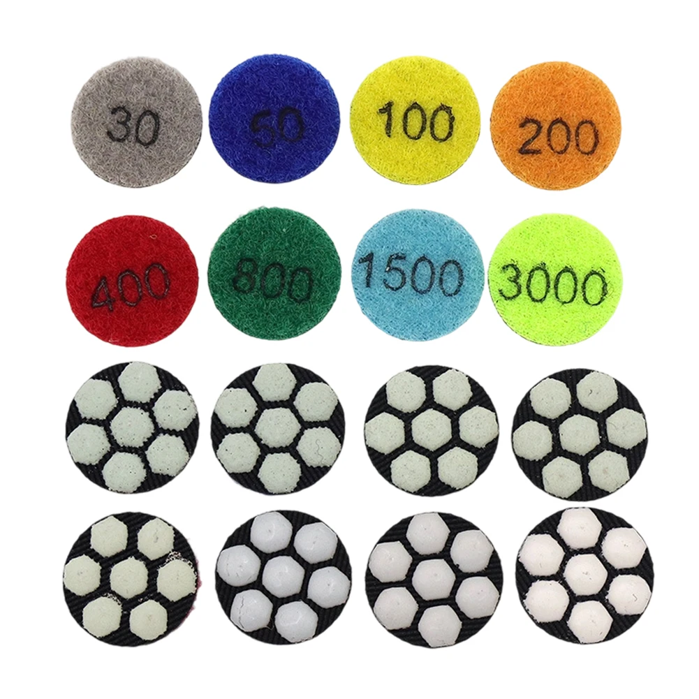 

8PCS 25mm Wet Dry Polishing Pad Grinding Disc For Granite Marble Granite Concrete Abrasive Sanding Buff Grinding Disc