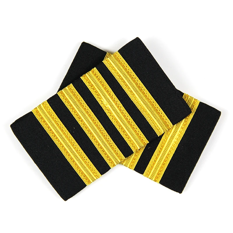 Spalline a treccia metallizzate dorate per la marcatura del grado del personale della fabbrica di sicurezza marina dell'aviazione