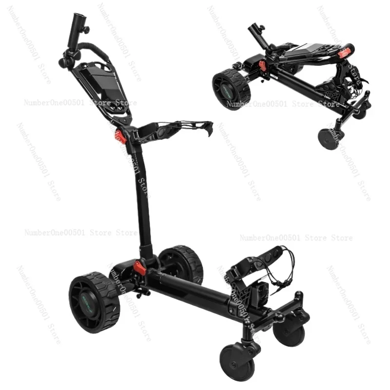 

Electric Golf Trolley Auto-Follow Remote Control Foldable 36V Lithium Battery Golf Bag Cart -095