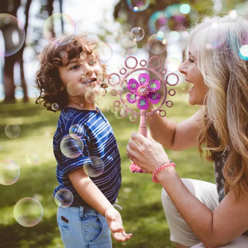 Giocattoli per feste con bacchetta a bolle portatili bacchette a bolle per bambini soffiatore automatico per bolle per bambini giocattoli per bambini