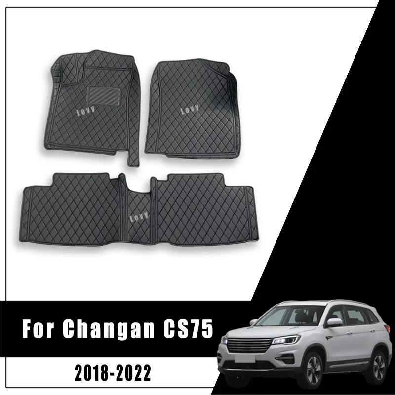 

Car Floor Mats For Changan CS75 2018 2019 2020 2021 2022 Styling Full Set All Weather Waterproof Carpets Interior Accessories