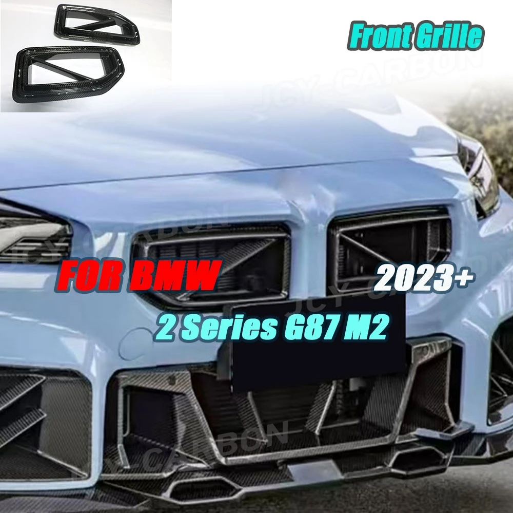 

Front Bumper Air Vent Hood Kidney Grille Real Dry Carbon Fiber Sport Racing Grill for BMW 2 Series G87 M2 2023+