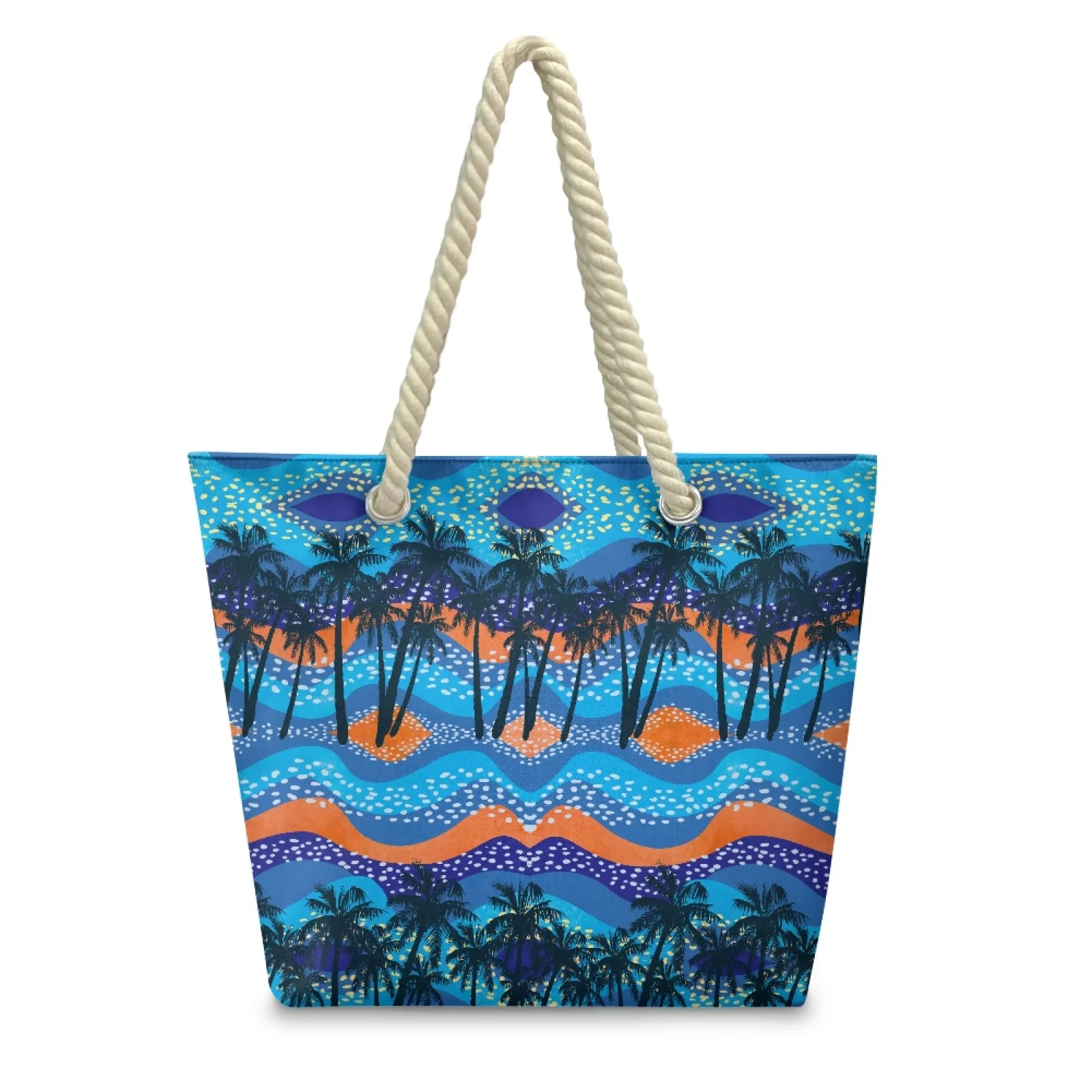 حقيبة كتف نسائية كاجوال من القماش من HYCOOL حقيبة يد كروس على طراز الشاطئ مطبوعة للسيدات #5