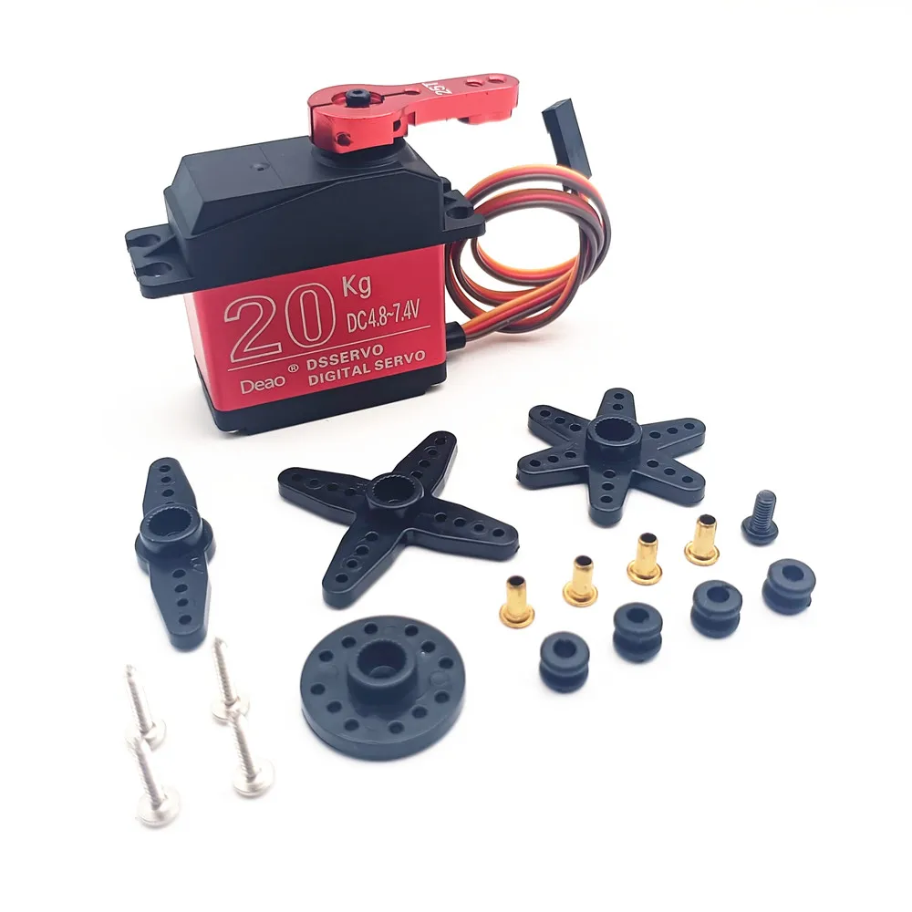 Digital Servo 20kg 25kg 30kg 35kg High Torque Servo 180 Degrees 270 Degrees Metal Gear 25t Rc Truck Mechanical Arm