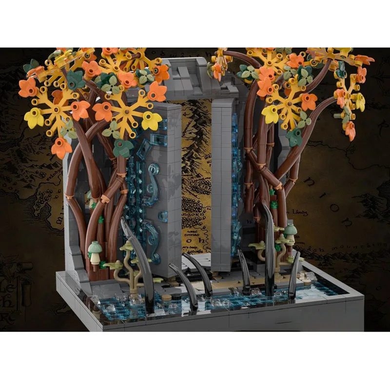 خواتم سحرية نموذج Moc قوالب بناء وحدات غامضة بوابة الغربية نموذج التكنولوجيا كتل عيد الميلاد لتقوم بها بنفسك لعبة هدايا البناء