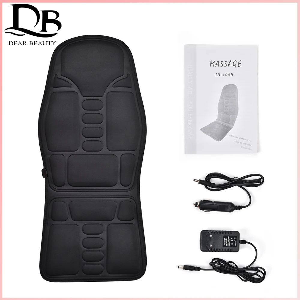 Massage Electric Heating Vibrating Back Massager Winter Infrared Warm Treatment Massaging Chair Cushion Mattress Pain Relief