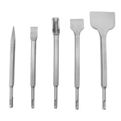 Rotary Hammer Chisel Bits Round Shank Carbide Chisel SDS Plus Point Groove Gouge Flat Chisel for Masonry Concrete Brick Stone