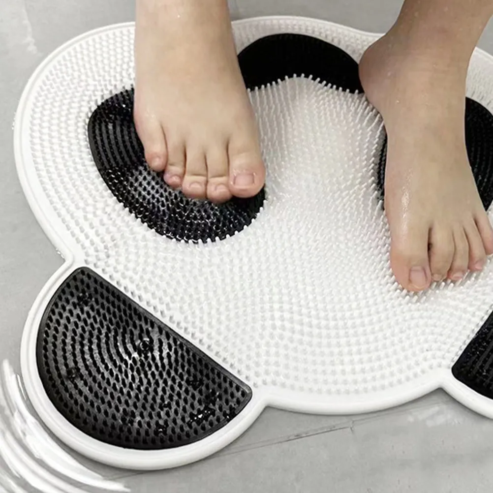 

Массажный коврик для ног Panda с присосками для душа, отшелушивающий, для удаления омертвевшей кожи, нежный к коже